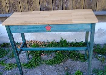 Konsola dębowa, rustykalna, vintage