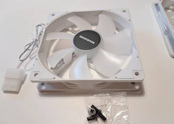 Biały wentylator 120mm LED rgb 12cm do obudowa komputer