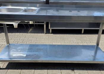 Zlew Gastro 2 komorowy z Półką - 170/60/85 cm - M.938 N