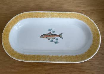 Włocławek mały półmisek z rybą PRL