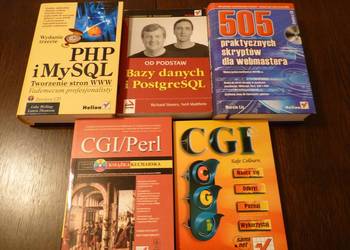 Pakiet książek - informatyka, dhtml, PHP, MySQL, CGI/PERL, bazy danych
