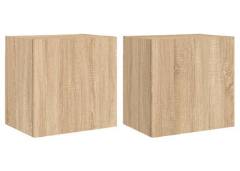 Szafki ścienne TV 2 szt. dąb sonoma 405x30x40 cm WM-836901