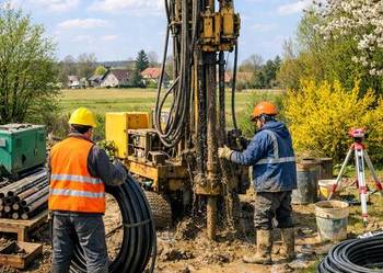 Gruntowe pompy ciepła Lubin odwierty, dokumentacja Nibe Thermia Stiebel