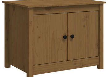 Stolik kawowy miodowy brąz 71x49x55 cm lite drewno sosnowe WM-820929
