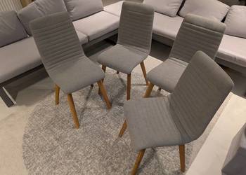 4 krzesła do jadalni - jasnoszare, Arosa - Lara Design (nadmiarowe)