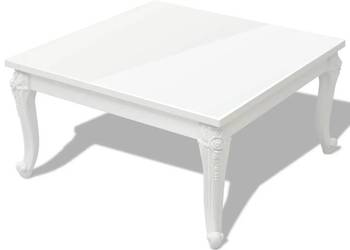 vidaXL Stolik do kawy, biały, wysoki połysk 80x80x42 cm (SKU:243379)
