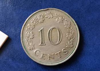 Stare monety 10 cent 1972 Malta