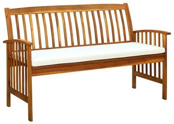 vidaXL Ławka ogrodowa z poduszką, 147 cm(SKU:312134)