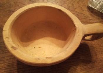 Kuksa drewniana, drewniany kubek PRL