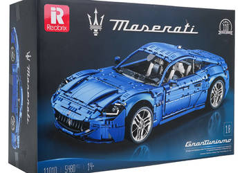 Klocki Maserati 1:8 niebieski model 5480 elementów otwierane drzwi