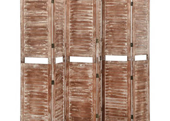 Parawan pokojowy 6-panelowy brązowy 210x165 cm paulownia WM-338585