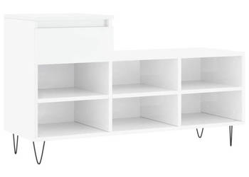 Szafka na buty wysoki połysk biała 102x36x60 cm WM-831366