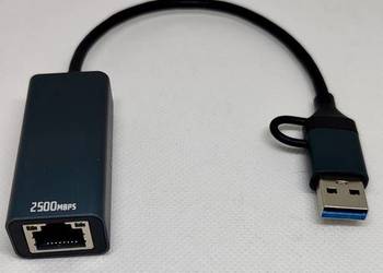 Adapter sieciowy USB 3.0 / USB-C do Ethernet 2.5Gbps