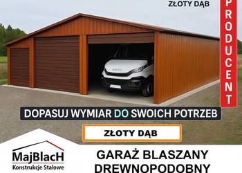 Garaż Blaszany z zadaszeniem bocznym | Dwuspadowy | Garaże -Maj-Blach