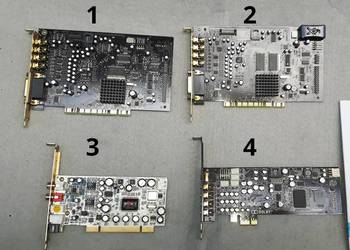 Niesprawne karty dźwiękowe na części Creative Audiotrak Asus
