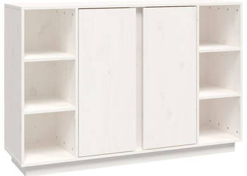 Szafka biała 120x35x80 cm lite drewno sosnowe WM-814500