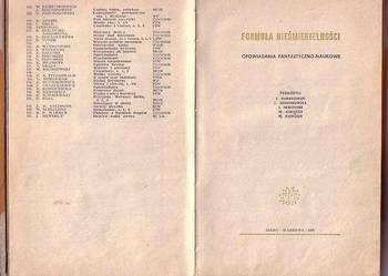 (5911) FORMUŁA NIEŚMIERTELNOŚCI (OPOWIADANIA FANTASTYCZNO -