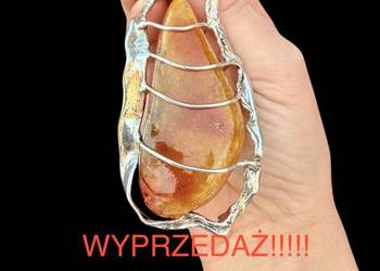 WYPRZEDAŻ Wisior bursztyn bałtycki srebro 925 unikat rękodzieło