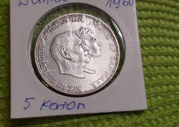 moneta srebrna Danii z 1960r