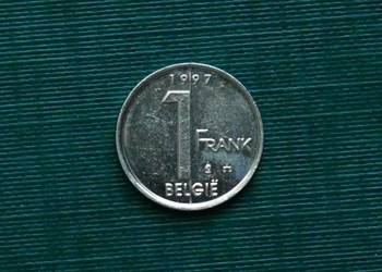 BELGIA - 1 frank, 1997r. Napis po holendersku „BELGIË”