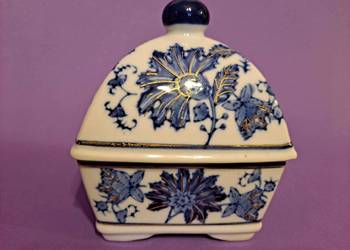 Porcelanowa chińska szkatuła pojemnik na imbir