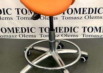 Taboret siodlo lekarski obrotowy do gabinetu chromowany