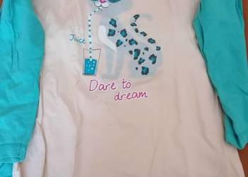 Piżama bawełniana z długim rękawem, nadrukiem  kotek