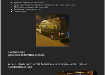 WYNAJEM BUSA(Z KIEROWCA) PRZEPROWADZKI  I TRANSPORT MEBLI