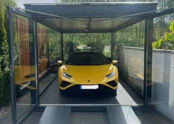 Kontener pawilon ekspozycyjny przeszklony showroom szklany garaż