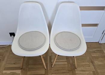 Krzesła białe wysokość 45cm 2 sztuki