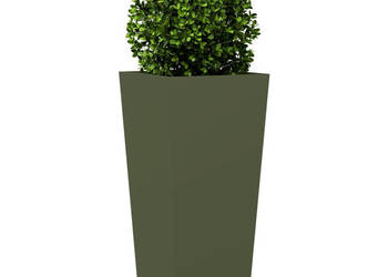 Donice ogrodowe 2 szt. oliwkowozielone 35x35x75 cm stalowe WM-851087