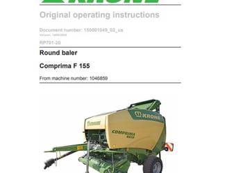 KRONE prasa Comprima f155 instrukcja obslugi