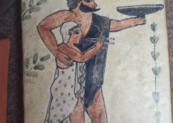 Kafel ceramiczny. Scenki antyczne. Kafel ceramiczny. Scenki antyczne.