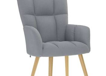 vidaXL Fotel wypoczynkowy, jasnoszary, （SKU:4016767）