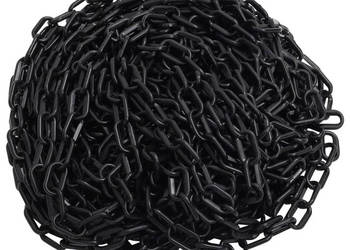 Łańcuch ostrzegawczy czarny 30 m Ø6 mm plastikowy WM-150931