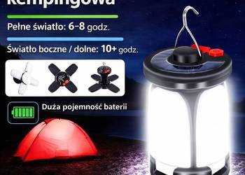 Lampa solarna, kempingowa, ogrodowa