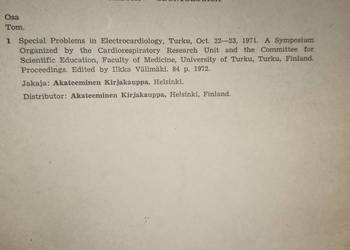 SPECIAL PROBLEMS IN ELECTROCARDIOLOGY unikatowe książki księgarnia Bródno
