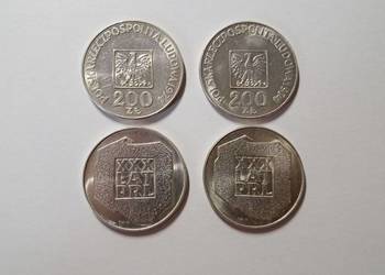 Monety 200 złotych PRL mapka XXX lat PRL 4 szt