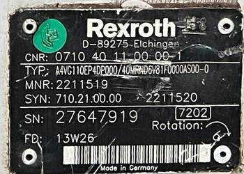 Rexroth A4VG110EP4DP000 / 40MRND6V81F0000AS00 - 0 (R902211519) Pompa