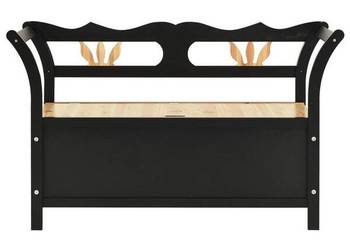 vidaXL Ławka, czarna, 107x45x75,5 cm, lite drewno jodłowe(SKU:351776)