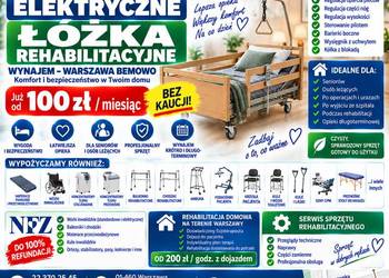 lektryczne łóżko rehabilitacyjne wynajem Warszawa 100 zł bez kaucji