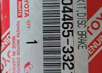 Klocki hamulcowe Toyota przód  04465-33210 - oryginał pasuje do 18m 1997-01