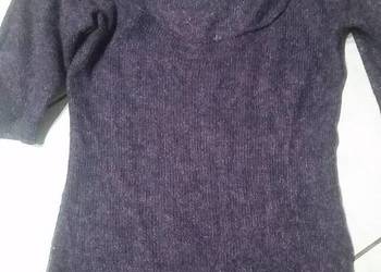 sweterek, oversize, fiolet, bluza, bluzka z dzianiny, tunika