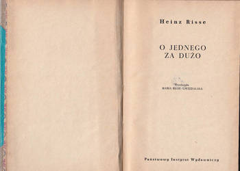 (01031) O JEDNEGO ZA DUŻO – HEINZ RISSE