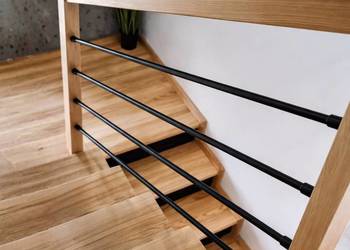 Balustrada na Schody Wewnętrzne z Rurkami w Poziomie - Kompletna Balustrad…