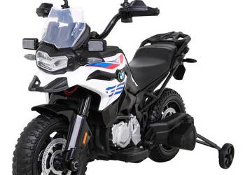 Motor Elektryczny BMW F850 GS Biały – 12V7Ah, 2x35W, Koła EVA, LED, Kółka P