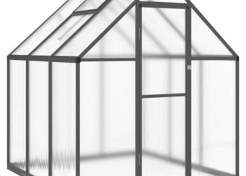 Szklarnia z ramą podstawy, antracyt, 169x169x195 cm, aluminium（4005830)