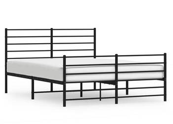 Łóżko Metalowe Czarne Rama Łóżka Ze Stelażem 120x190cm WM-352334
