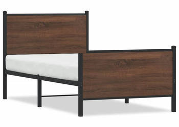 Łóżko Czarne Metalowe Rama Łóżka Metalowa Ze Stelażem 90x200 cm WM-4007776