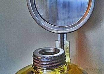 Zbiornik do lampy naftowej miodowy, kuchenna - lampa naftowa